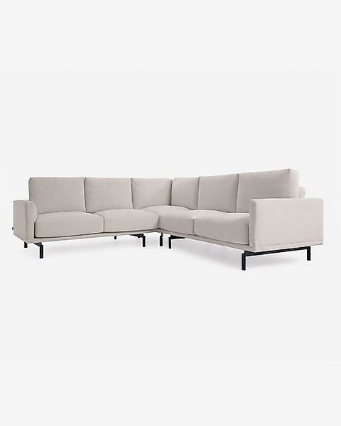 Natur24 Sofa Ecksofa Galene 4-Sitzer beige 267x267cm recycelten Fasern Couc günstig online kaufen