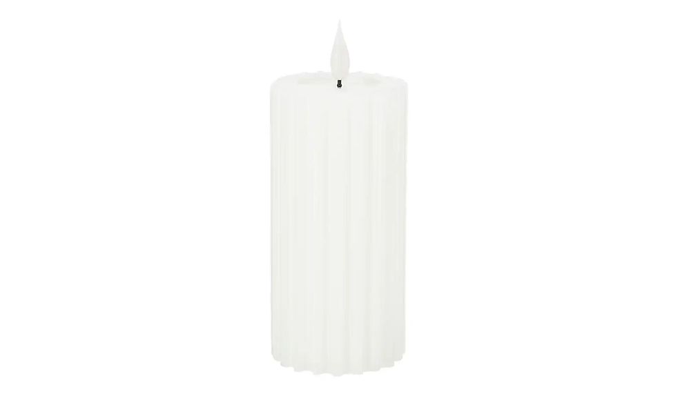 HOME STORY LED Kerze   ¦ weiß ¦ Wachs,Kunststoff ¦ Maße (cm): H: 18  Ø: 7.5 günstig online kaufen