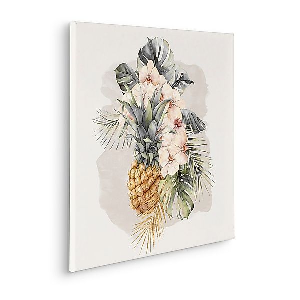 Komar Leinwandbild "Ananas Mûr - Größe 60 x 60 cm" Natur 1 tlg. Keilrahmenb günstig online kaufen