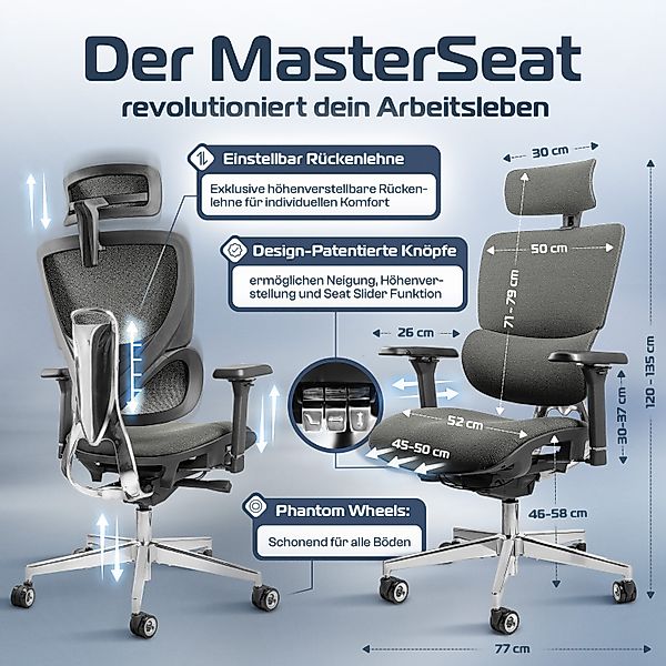 CLOUVOU Bürostuhl MasterSeat Gaming Stuhl, ergonomischer günstig online kaufen