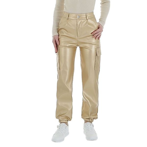 Ital-Design Lederimitathose Damen Freizeit (86365173) Stretch Jogginghose i günstig online kaufen