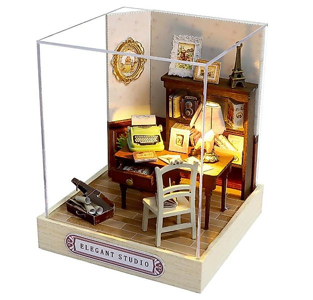 Cute Room 3D-Puzzle Puppenhaus Miniatur DIY Modellbausatz Mini Studio, Puzz günstig online kaufen