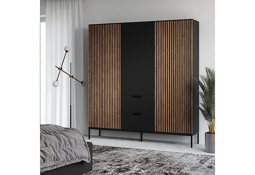 MOEBLO Drehtürenschrank Schrank Meteor 185 (Kleiderschrank Drehtürenschrank günstig online kaufen