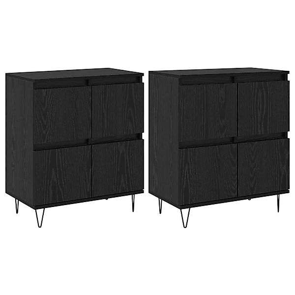 vidaXL Sideboards 2 Stk Schwarz Eichen-Optik 120 x 35 x 70 cm 3394535 günstig online kaufen