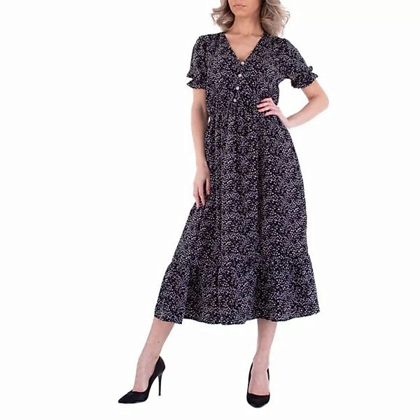 Ital-Design Sommerkleid Damen Freizeit Sommerkleid in Schwarz günstig online kaufen
