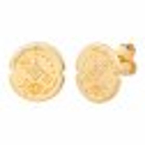 Ohrstecker 925 Silber vergoldet Tattoo Motiv rund günstig online kaufen