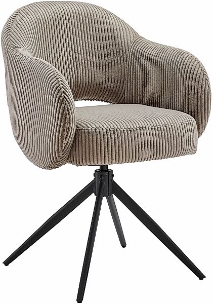 SalesFever Armlehnstuhl, 1 St., Cord, mit 360 Drehfunktion günstig online kaufen