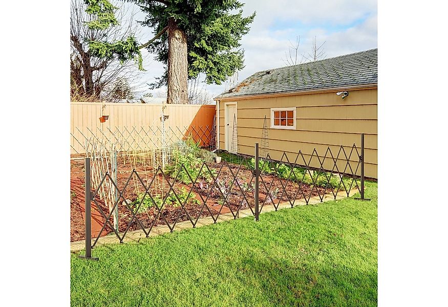 Outsunny Zaun Scherengitter Absperrgitter Scherensperre ausziehbar, (Alumin günstig online kaufen