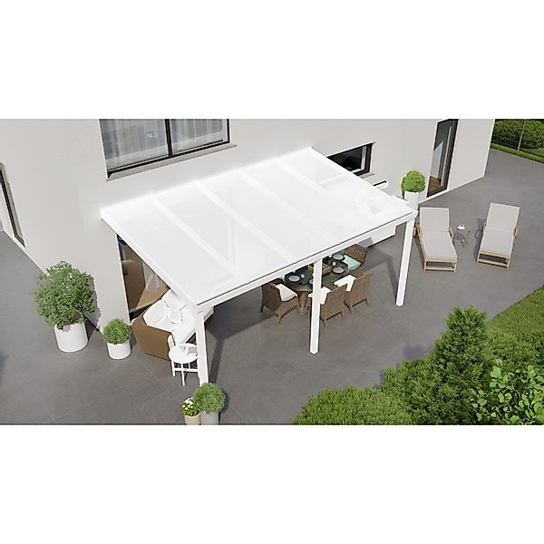 Terrassenüberdachung Professional 500 cm x 300 cm Weiß PC Opal günstig online kaufen