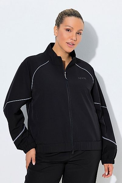 Ulla Popken Funktionsjacke Funktions-Trainingsjacke Stehkragen 2-Wege-Zippe günstig online kaufen