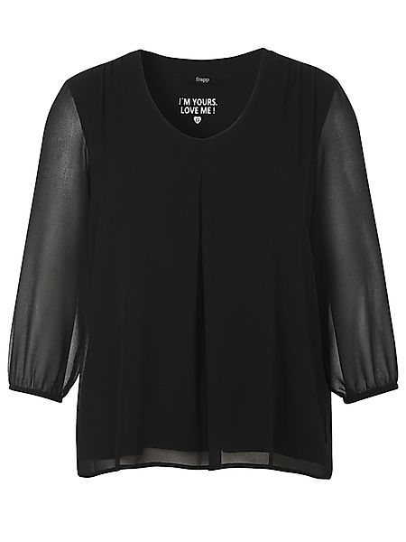 FRAPP Klassische Bluse aus semitransparentem Chiffon günstig online kaufen