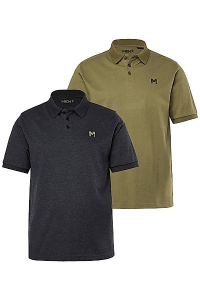 Men Plus Poloshirt Men+ Poloshirts 2er-Pack Basic Piqué Halbarm günstig online kaufen