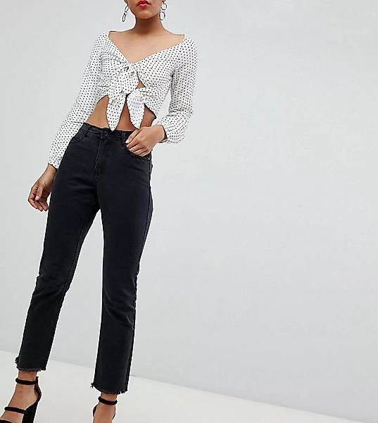 Missguided Tall – Wrath – Jeans mit geradem Schnitt in Schwarz günstig online kaufen