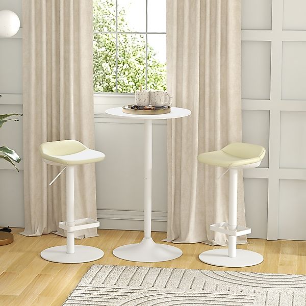 HOMCOM Bartisch Stehtisch runder Küchentisch Ø60 cm für Wohnzimmer Esszimme günstig online kaufen