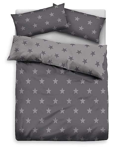 my home Wendebettwäsche "STELLA" 3 Stk. tlg. Bettwäsche mit Sternen, Weihna günstig online kaufen