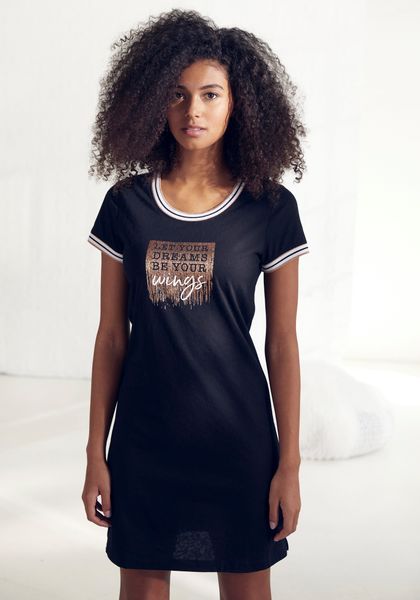 Vivance Dreams Nachthemd mit Statement-Print günstig online kaufen
