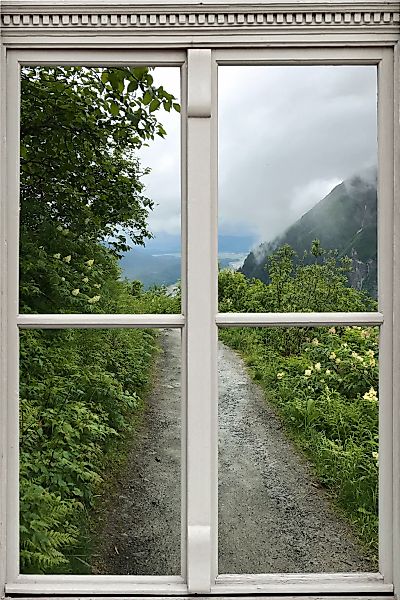 queence Wandsticker "Waldweg", Wandsticker, Wandbild, selbstklebend, 3D, Fe günstig online kaufen