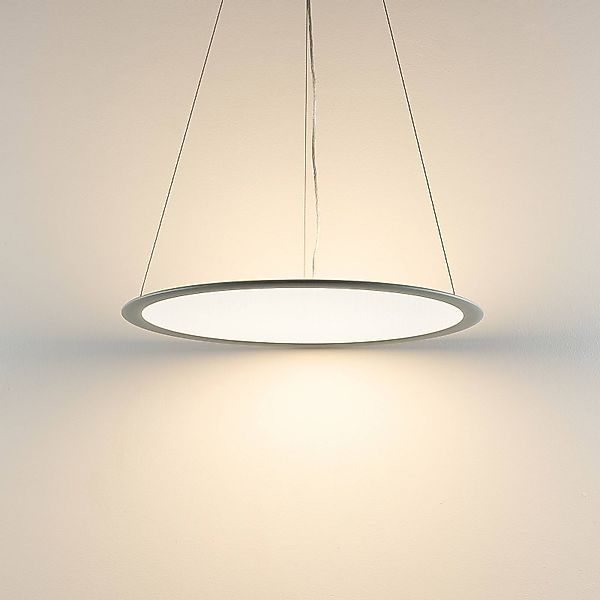 LED-Hängelampe PANEL, grau, Ø 63 cm, Metall, CCT, dim, 50 W günstig online kaufen
