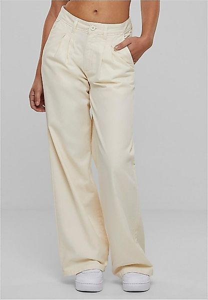 URBAN CLASSICS Stoffhose Ladies Organic Pleated Cotton Pants günstig online kaufen