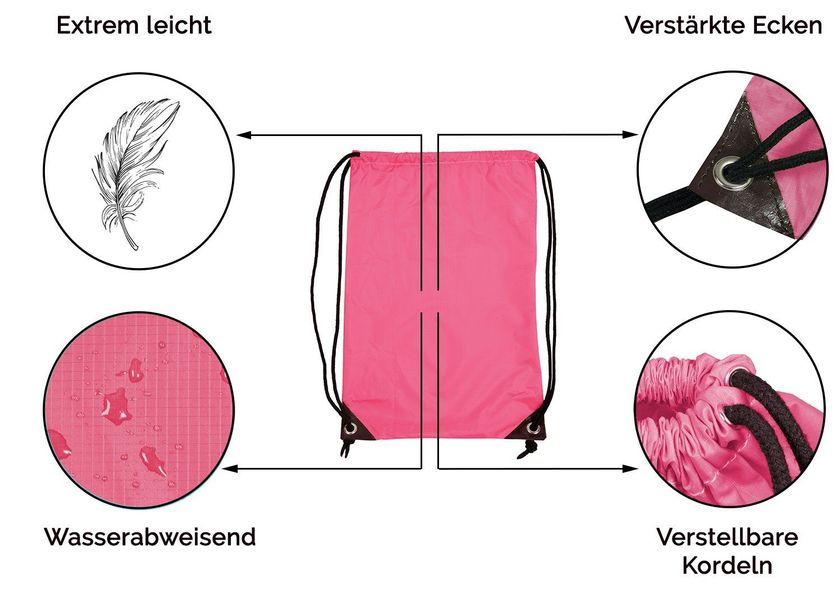 ZOLLNER Turnbeutel, 100% Polyester, 32x46 cm, günstig online kaufen