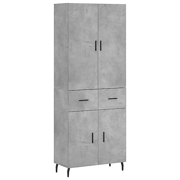 vidaXL Highboard Betongrau 69,5x34x180 cm Holzwerkstoff 3198165 günstig online kaufen