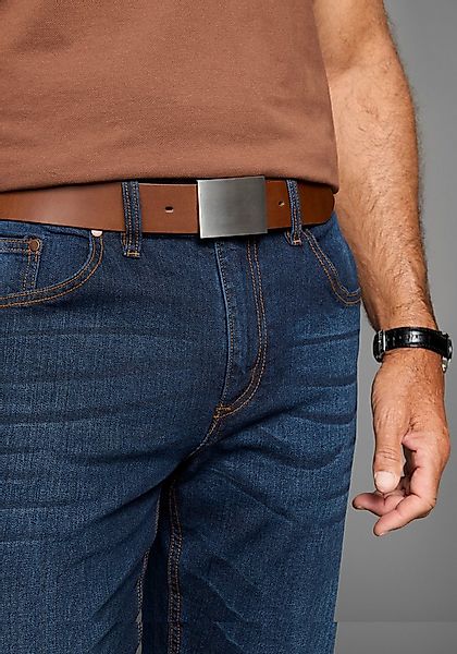 Man's World Koppelgürtel mit zeitloser mattsilberne Koppelschließe bis Gr. günstig online kaufen