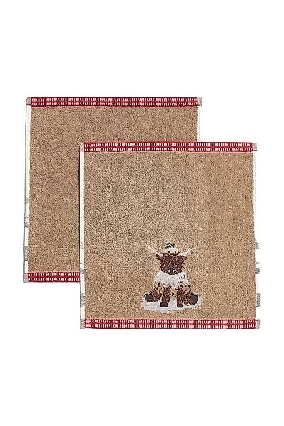 Next Handtuch Weihnachtlicher Waschlappen, Hamish Hochlandrind, (2-St) günstig online kaufen