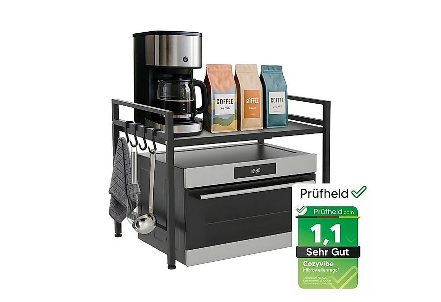 Cozyvibe Standregal [Test SEHR GUT] Mikrowellenregal für die Küche 2-Stufig günstig online kaufen