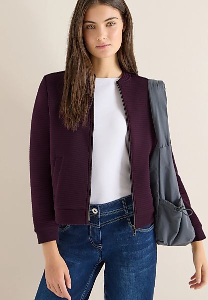Cecil Sweatjacke mit feinem Strukturmuster und Reißverschluss günstig online kaufen