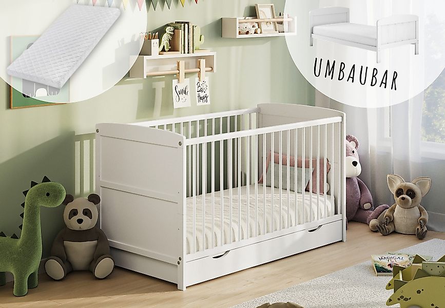 Kids Collective Babybett 60x120/70x140 cm umbaubar günstig online kaufen