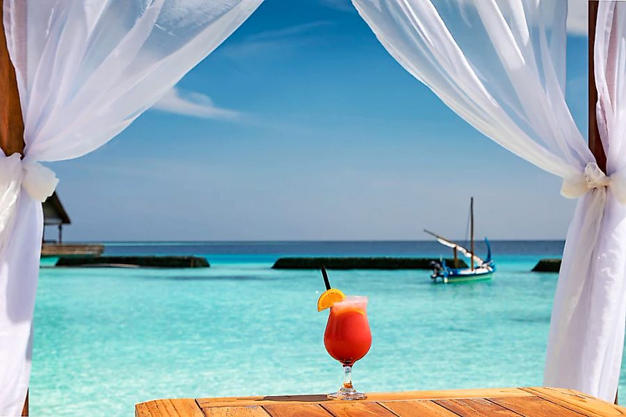 Papermoon Fototapete "Cocktail am Strand" günstig online kaufen