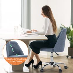 DUMOS Bürostuhl ergonomischer ohne Armlehnen Schreibtischstuhl günstig online kaufen