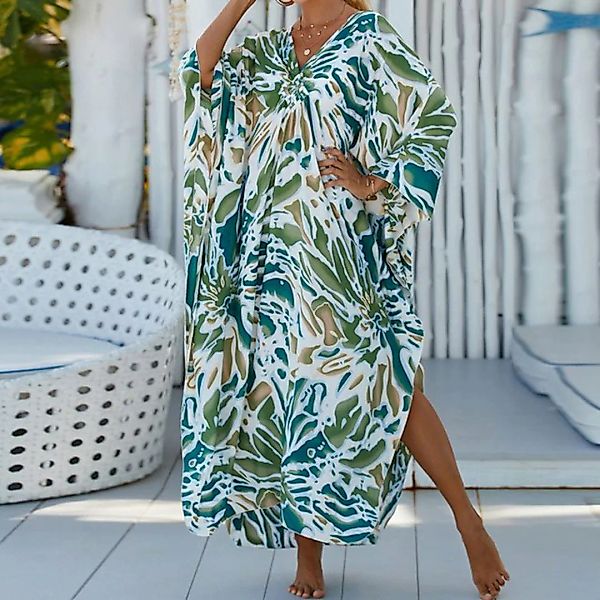AUKUU Strandkleid Sommer bedrucktes Strandabdeckungskleid Casual Bikini Son günstig online kaufen