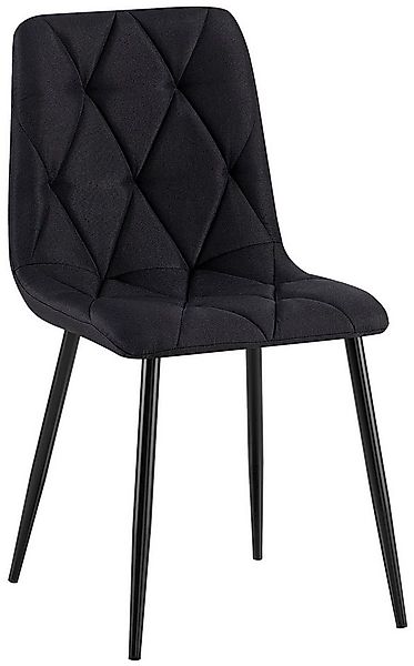 CLP Esszimmerstuhl Clairton, mit Stoff- oder Samtbezug, Metallgestell günstig online kaufen