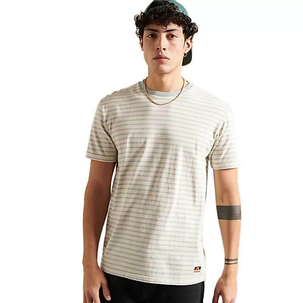 Superdry Cali Surf Breton Kurzärmeliges T-shirt 3XL Sunken Sage Stripe günstig online kaufen