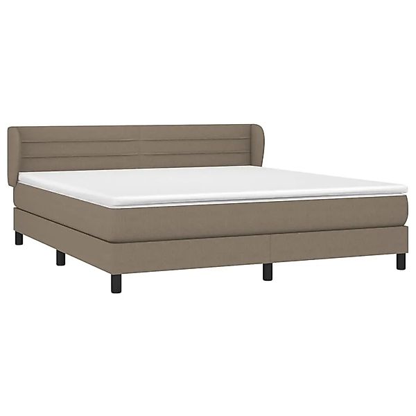 vidaXL Boxspringbett mit Matratze Taupe 180x200 cm Stoff 3126345 günstig online kaufen