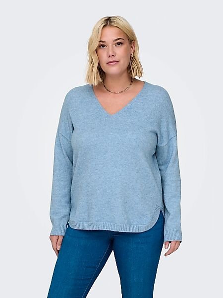 ONLY CARMAKOMA V-Ausschnitt-Pullover "CARMARGARETA LS PULLOVER KNT NOOS" günstig online kaufen