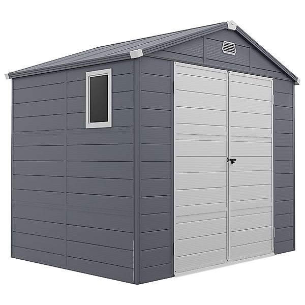 Outsunny Gerätehaus 4,1m³, Gartenhaus mit Pultdach, 240 x 190 x 180/228 cm, günstig online kaufen