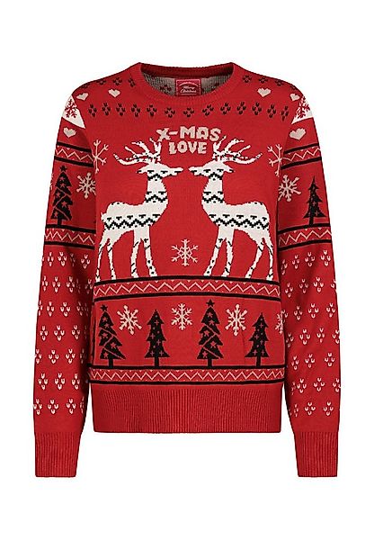 SUBLEVEL Strickpullover Damen Allover Weihnachtspullover günstig online kaufen