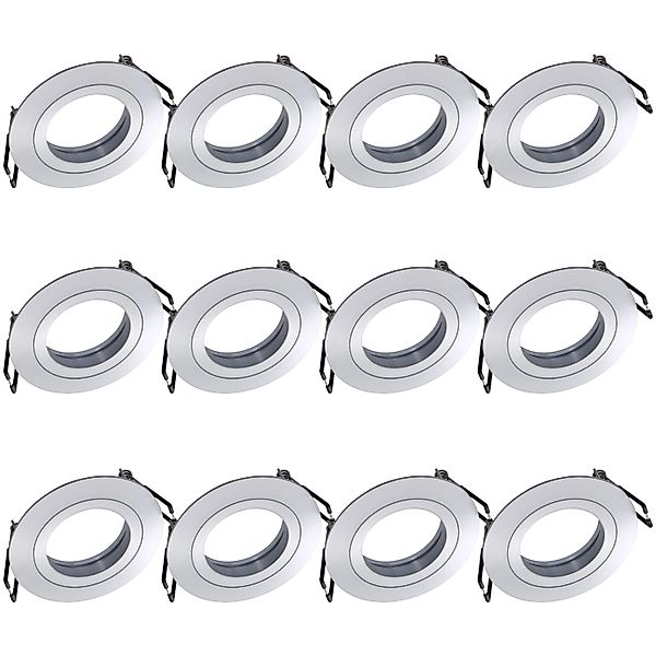 Oktaplex 12er Set Einbauleuchte Aluminium Lyon Flach für LED-Module Deckens günstig online kaufen