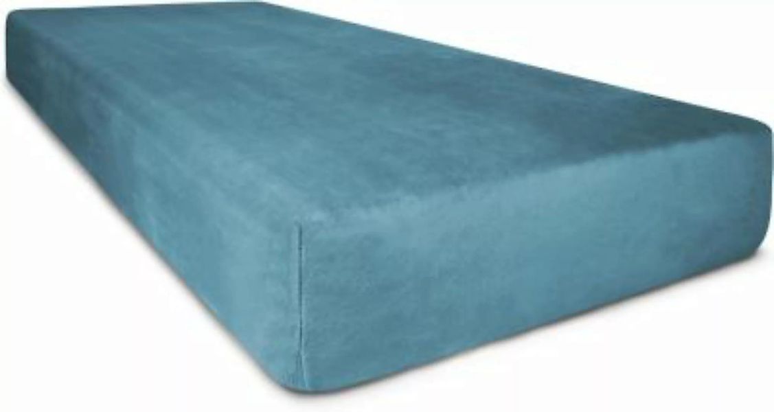 Aspero® Flanell-Spannbettlaken PERPIGNAN Bettlaken blau Gr. 140 x 200 günstig online kaufen