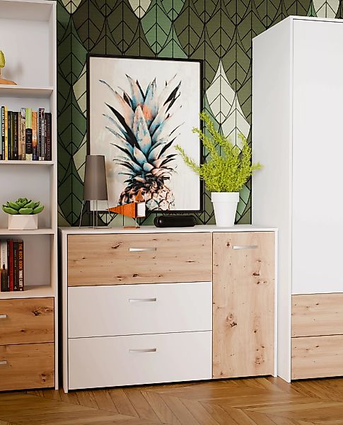 FORTE Sideboard "Culgoa", Sideboard, 3 Schubkästen, 1 Türe viel Staraum pfl günstig online kaufen