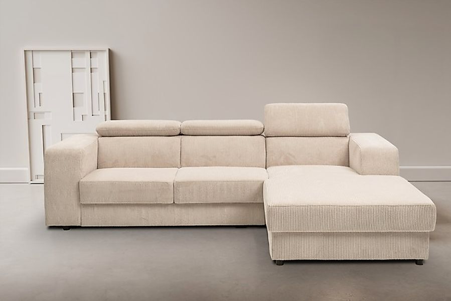 WERK2 Ecksofa »Cherry, modernes Sofa mit Komfortfunktionen, Breite 270cm, L günstig online kaufen
