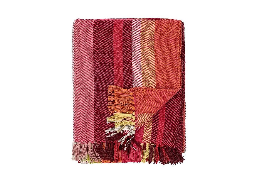 Überwurf Bloomingville Amra Decke, Rot, Bloomingville günstig online kaufen