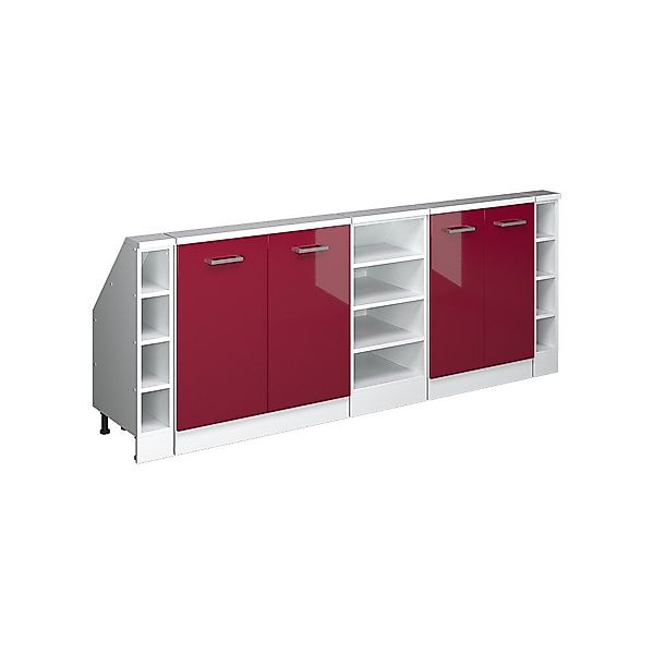 Vicco Unterschrank R-Line, Rot Hochglanz/Weiß, 215 günstig online kaufen