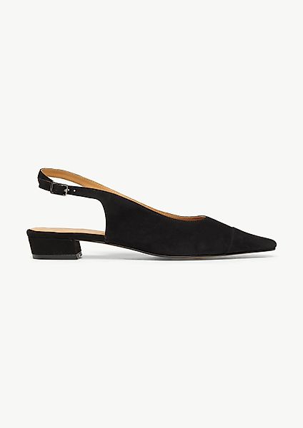 Comma Slingback-Ballerinas aus Veloursleder Sandale günstig online kaufen