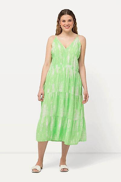 Ulla Popken Maxikleid Midikleid V-Ausschnitt Triangel-Schalen günstig online kaufen