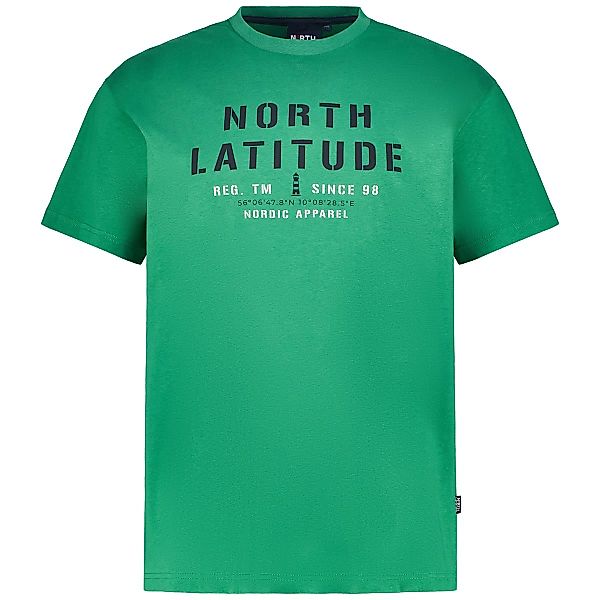 North T-Shirt mit Label-Print Farbe grün Größe: 7XL günstig online kaufen