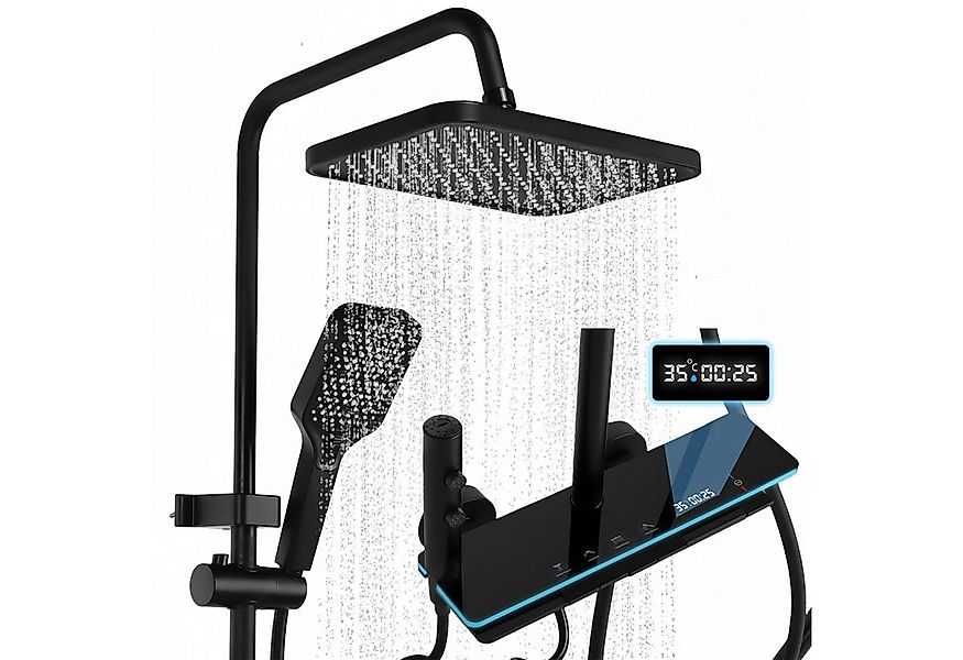 oyajia Brausegarnitur 4 in 1 Duschsystem Edelstahl, Höhenverstellbare, Klav günstig online kaufen