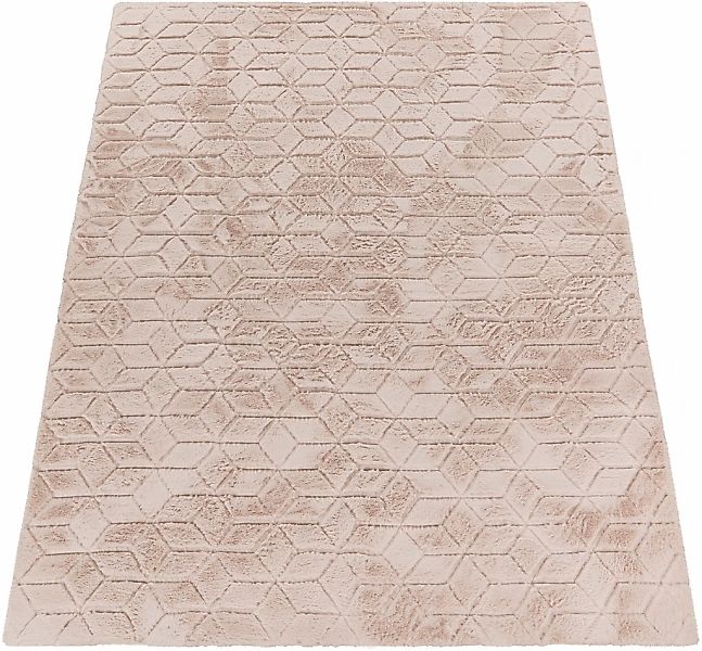 Paco Home Hochflor-Teppich "Arnheim 745" rechteckig 26 mm Höhe Uni Farben, günstig online kaufen